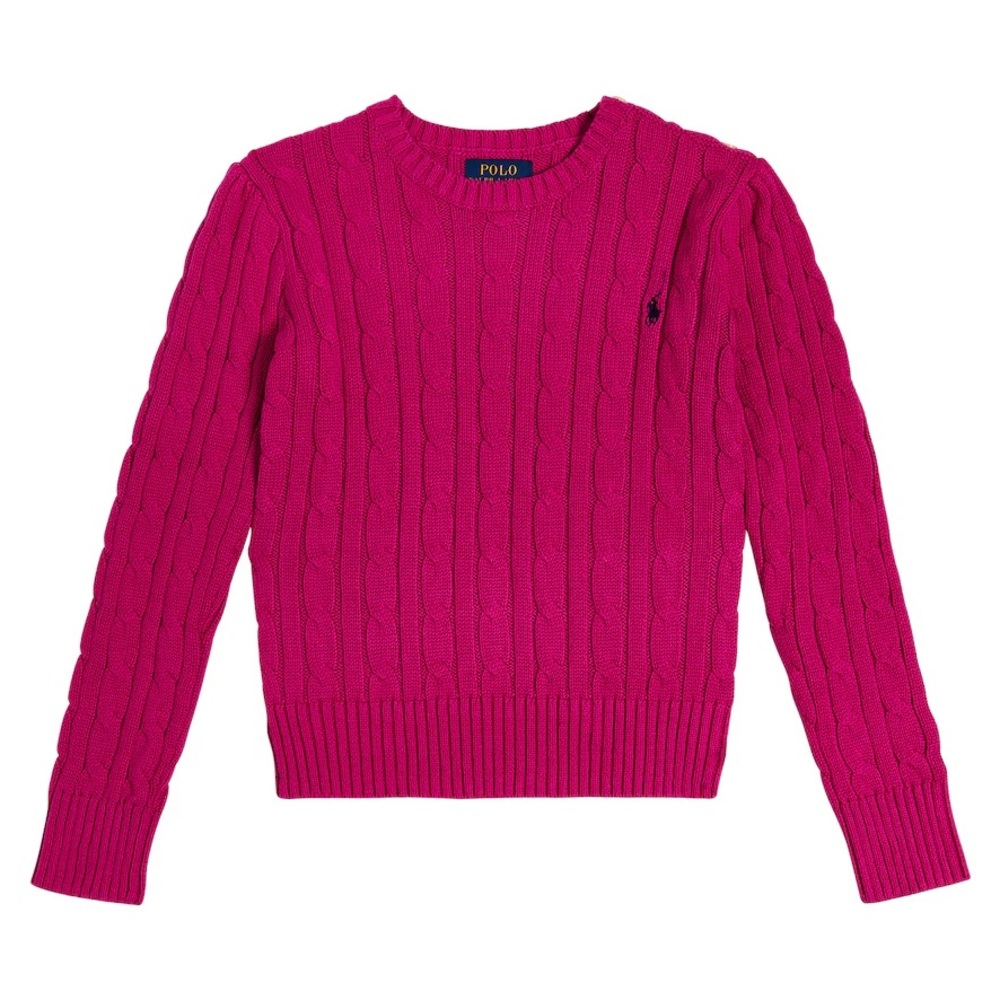 Polo by Ralph Lauren Kids' Pink Cable Knit Sweater